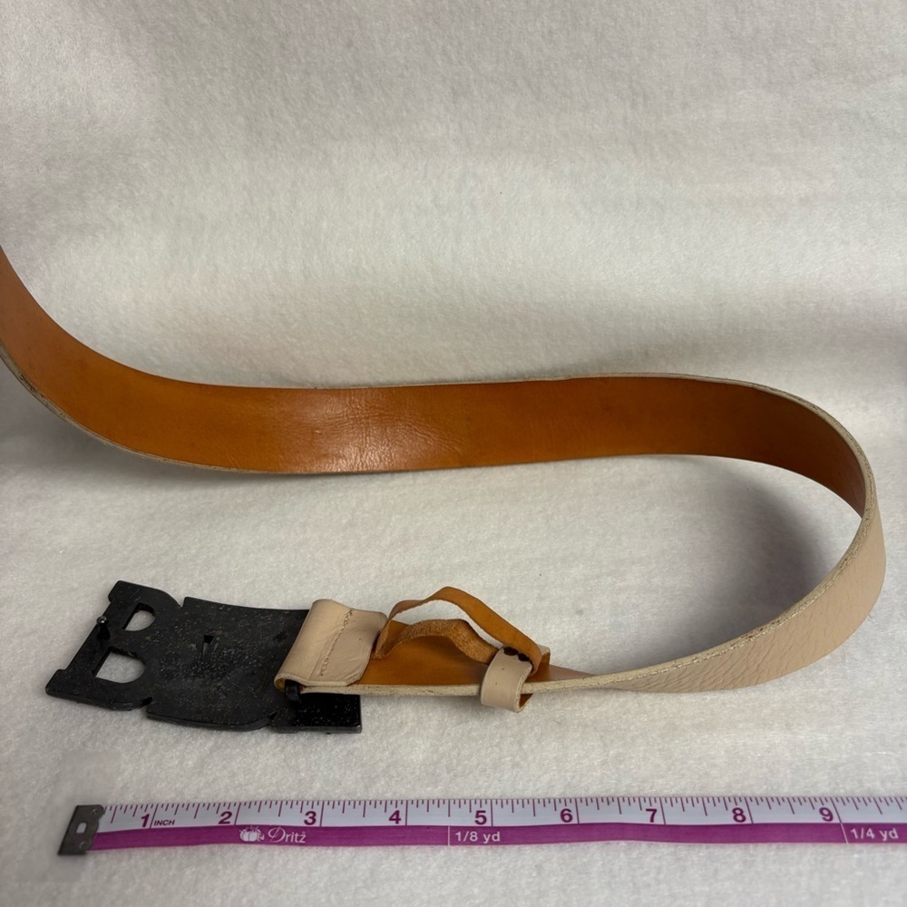 BAPY BELT sz S Bape Japan White Leather DIY Blue Swarovski Crystals - Picture 13 of 13